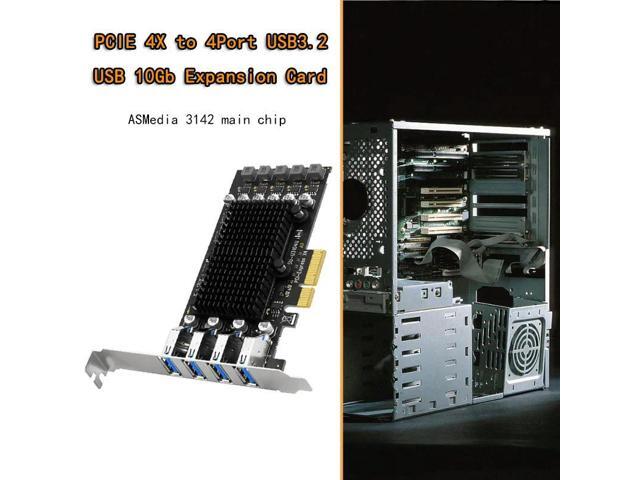 Streamline Your Workflow Add 4 USB 3.2 Gen2 Ports To Your PC with The PCIE USB Card for Easy Data Transfer.