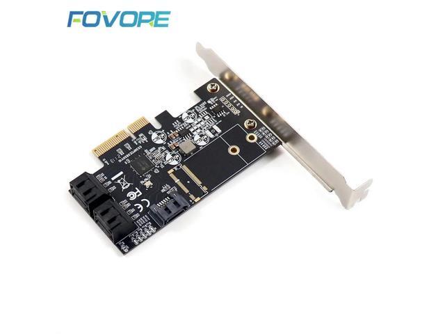 PCI e PCIe to 5 ports SATA 3 III 3.0 Controller SATA3 to PCI-e x4 Adapter Converter Expansion Card Adaptor Add On Cards