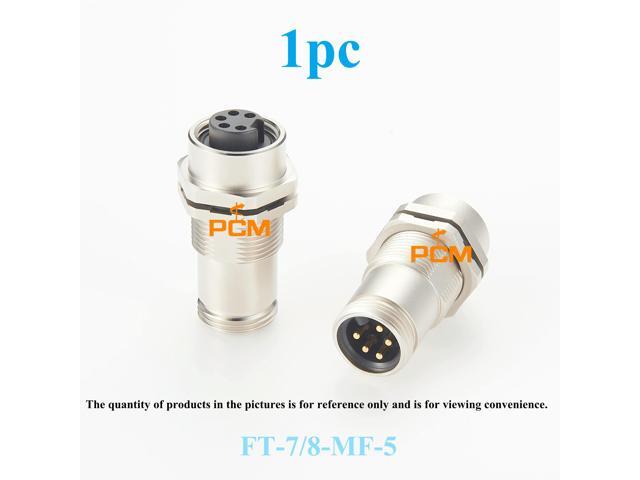 Profinet 7/8-16 UN-2A Mounting Thread connector IP67 Waterproof 7/8 Connector 5 Pin Field Wireable Male to Female adapter