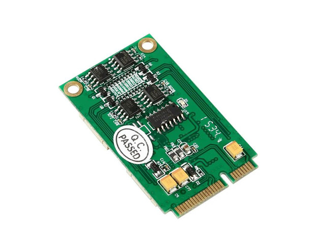 Mini PCIE to 4 Port RS422/RS485 Serial Card DB9 Com Half Size Mini PCI Express Serial Port Controller Expansion Card EXAR 17V354