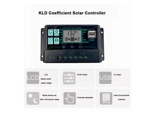 Solar Charge Controller 50A PWM Dual USB PV For Solar Panels For Lifepo4 Lithium GEL Lead Acid Controllers