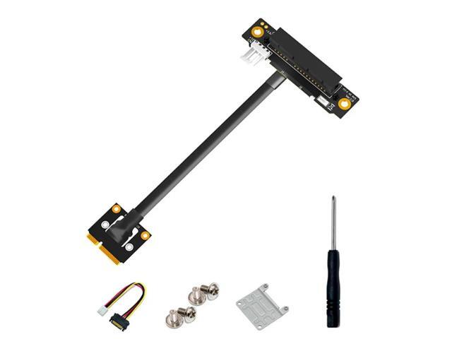 For Extender Compatible 270 Degree Mini Pcie To PCI-E 4X Adapter Cable- Mini PCI-Express To PCI-E X4 Riser 20Cm Power Conne
