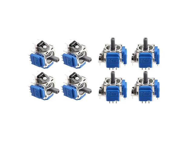 No-Drift Gamepad 8Pcs For PS5 Controller 3D Analog Thumbstick K-Silver TMR Joystick Replacement Accessories