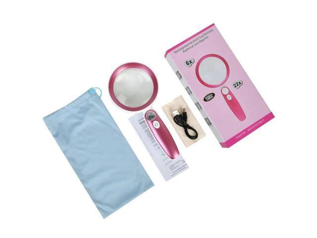 Professional 6X 22X Magnifying Glass Handheld Magnifier With 23 LED Light Jewelry Loupe For Seniors Reading
