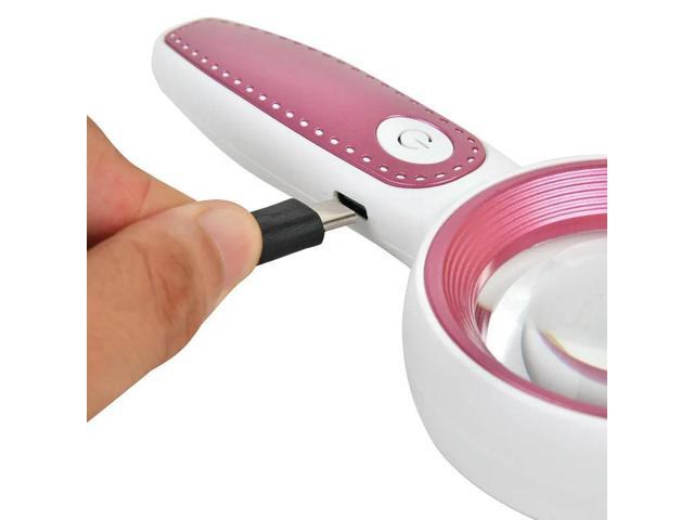 Professional 6X 22X Magnifying Glass Handheld Magnifier With 23 LED Light Jewelry Loupe For Seniors Reading