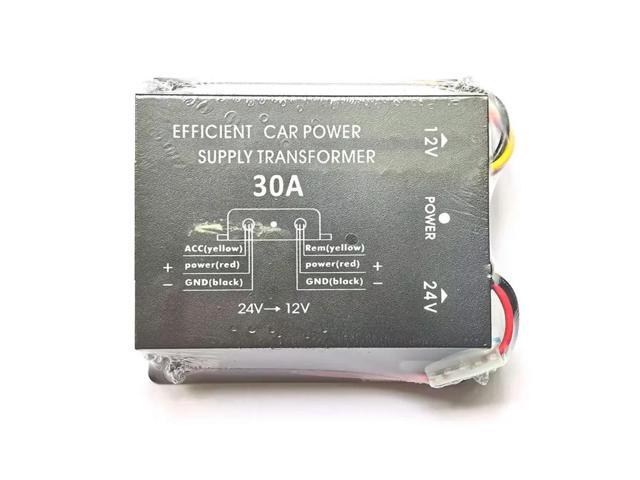 Efficient DC-DC 24V To 12V Power Supply Voltage Converter 30A With Fan Down Step Adapter Car Power Supply Transformer