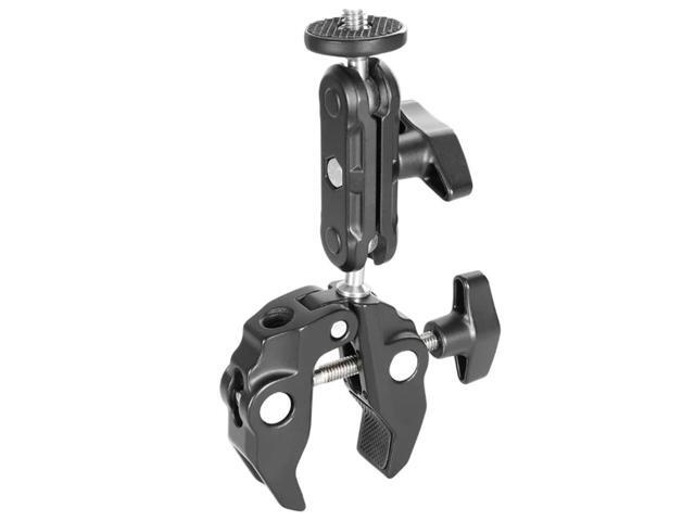 360° Ballhead l Super Clamp Magic Arm Adapter Double Ball Head 1/4' Screw 3/8' Thread For Camera Monitor LED Light