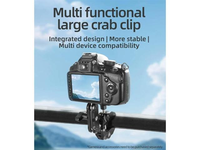 360° Ballhead l Super Clamp Magic Arm Adapter Double Ball Head 1/4' Screw 3/8' Thread For Camera Monitor LED Light