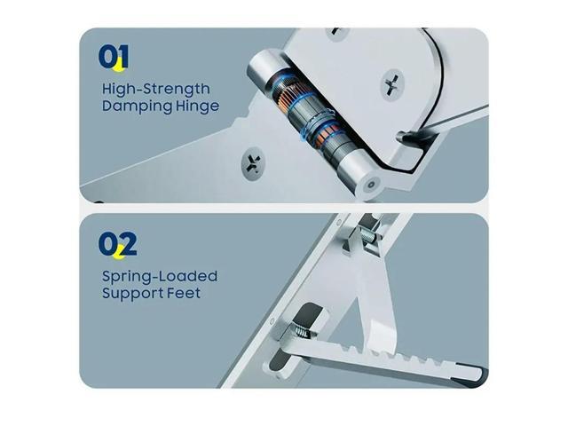 Aluminum Laptop Stand Ultra Compact Foldable Ergonomic Holder Adjustable Height For Desk& Travel