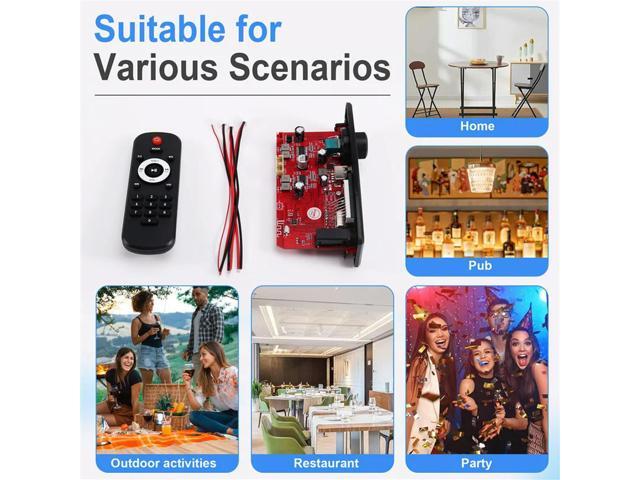 DIY Home Digital Amplifier Bluetooth MP3 WAV Decoder Board For Music Subwoofer Speakers Volume Control