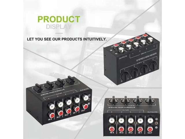 CX400 Mini Stereo 4-Channel Audio Mixer Passive For Microphone Multi-Function 1 In 4 Out Stereo Splitter For Studio