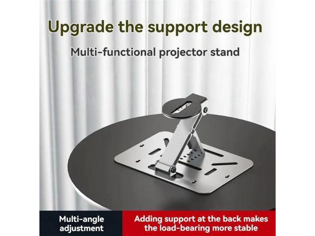 Universal Projector Bracket Desk, Wall And Ceiling Mount Bracket Adjustable Projector Stand With 1/4 Inch Screw Black