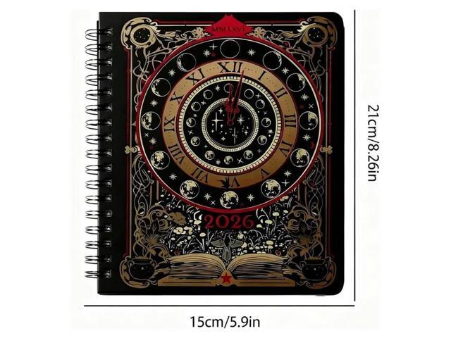 Spiral Dated Wely Planner 2026:Waiting For The Night, January-December 21X15cm Hardcover With Stickers& Bookmarks
