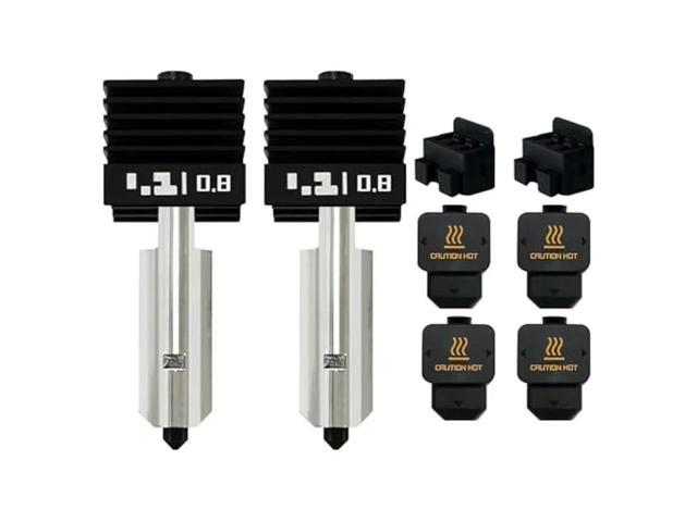 Extra 2PK Silicone Cover+ 2PK Nozzle Brush Included In 2PK 0.8MM Hotend Kit With Upgrade Hardened Steel Nozzle For La