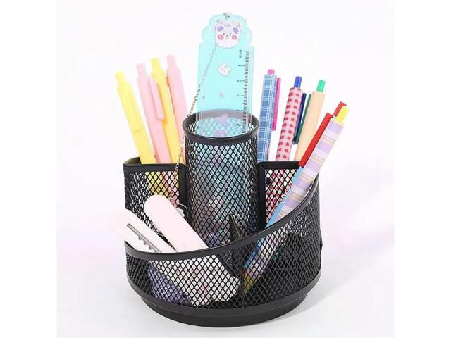 Desktop Pen Holder Rotating 1PC Multi-Functionality Mesh 360 Degree Free Rotation Box Office Supplies