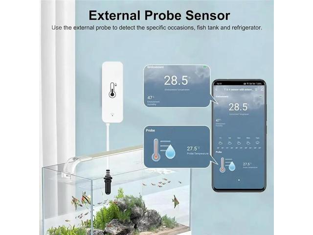External Probe For Tuya Zigbee Temperature Humidity Sensor For Life App Alexa Google Assistant Works For Freezer Fish