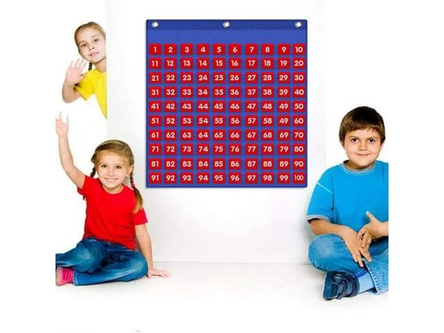 Hundred Pocket Chart,Numbers Numbers, Number 1 To 100 Board Designed For Teachers' Lessons In Classrooms Or For Home For Us