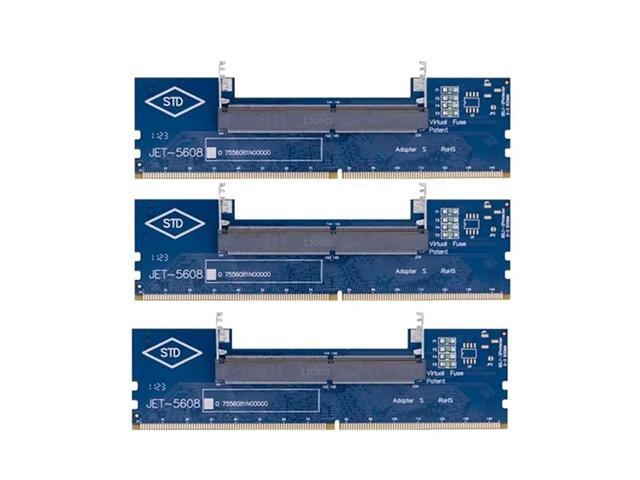 DDR4 SO-DIMM To PC DIMM Memory Adapter 3PCS Laptops To Desktop RAM Conversion Card Test