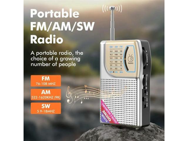 Big Speaker Handheld Radio AM/FM/SW Radio With Multiple Input Options(TF Card/USB/AUX)