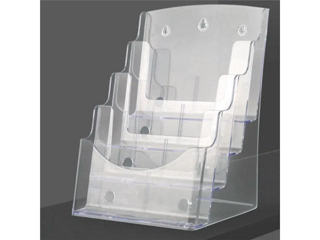 A5 Acrylic Brochure Display Stand Rack Flyer Holder Magazine Organizer For Stationery& Office Supplies
