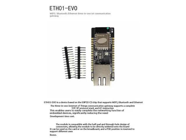 ETH01-EVO Onboard ESP32-C3 Development Board With Ethernet, Wi-Fi, And Bluetooth Triple-In-One Iot Gateway