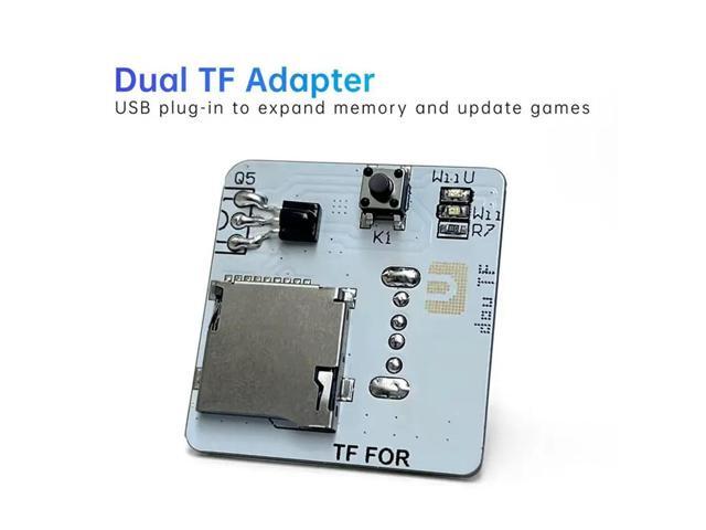Dual TF Card Reader Adapter For Wii For Wiiu Console USB Plug-In Button Switch To Expand Memory Game Accessories