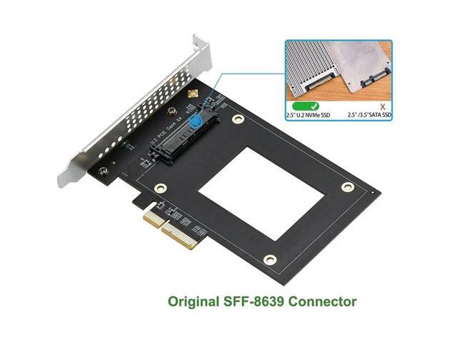 Pcie 4.0 X4 U. 2 To Adapter 7000Mbps SFF-8639 Amphenol Connector For 2.5 Inch SSD Expansion Card Solid State Drive