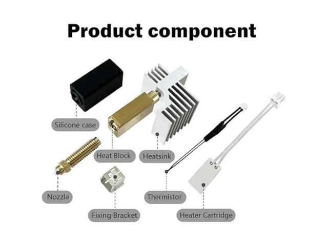 Hotend Kit For Centauri Carbon With 0.4Mm Hardened Steel Brass Nozzle, Extra 1 Silicone Cover And 3 Nozzles
