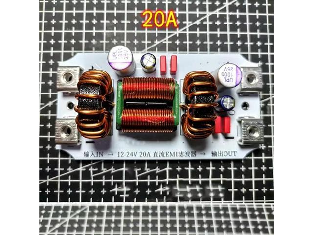 Car Audio Power Filter 20A DC LC EMI Filter EMC Purifying Power Supply Amplifier High-Frequency Noise Filter For Music
