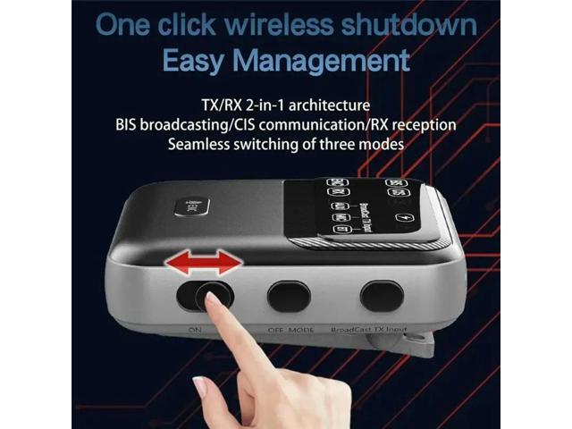 Broadcast Audio Receiver Transmitter Bluetooth 6.0 ENC Upgrade One Multiple Audio System With Mic Included