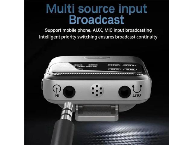 Broadcast Audio Receiver Transmitter Bluetooth 6.0 ENC Upgrade One Multiple Audio System With Mic Included