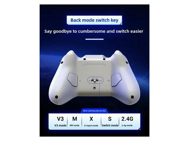 G6S Bluetooth Game Controller Dual Hall Joystick For Switch Android IOS PC- Six-Axis Burst Key Functional