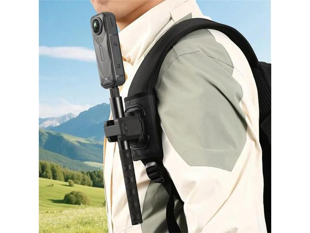 Selfie Stick Adapter Clip Mount For Backpack Straps Anti-Slip For Gopro Action Cameras Vlog Shooting Bracket