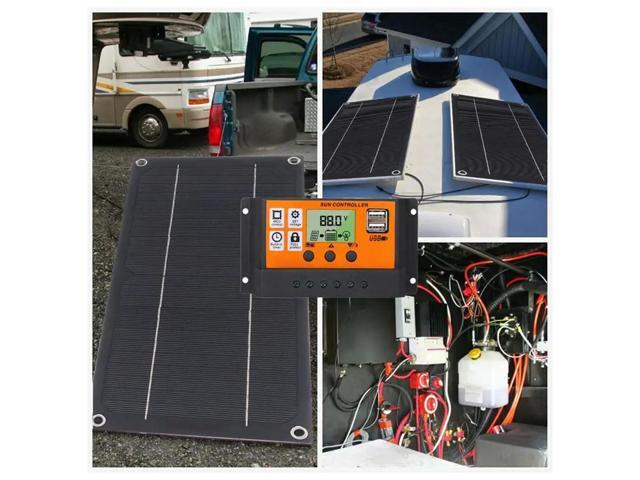 600W Solar Panel Kit With 100A 18V Charge Controller Solar Charging For Outdoor RV Camping Boat Trailer System
