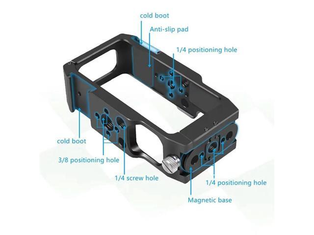 Cold Shoe Mount Heat Dissipation l Frame Protection Cover Aluminum Alloy Cage Case 1/4' Expand For Action 2
