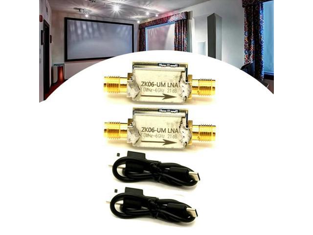 ZK06-UM Series Low Noise Amplifier 100Khzz6ghz USB Interface 21Db High Gain LNA RF Power Preamplifier Module 2 Sets