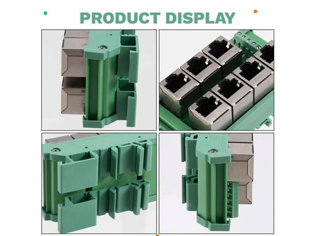 RJ45 Male/Female Connectors To 7-Pin RJ45 Connector, Network Adapter Terminal Block, Breakout Module For Wiring Test