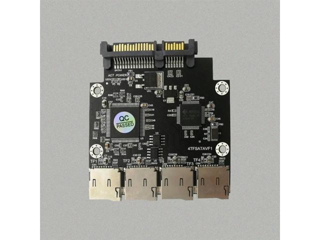 4-Port TF To SATA Adapter Card 2.5 Inch SD/TF To SATA Adapter Self-Made SSD Solid State Drive Stable Transmit