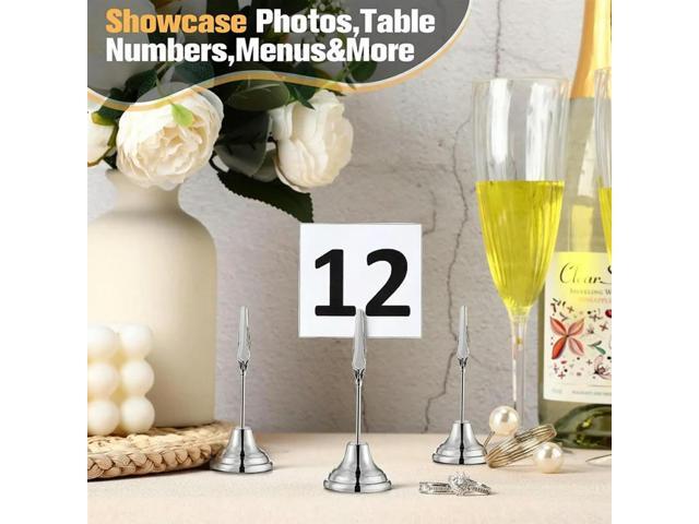 Alligator Clip l Table Card Holders 12 Pcs 3 Inch Place Card Holder For Weddings For Birthdays, Table Number Holders