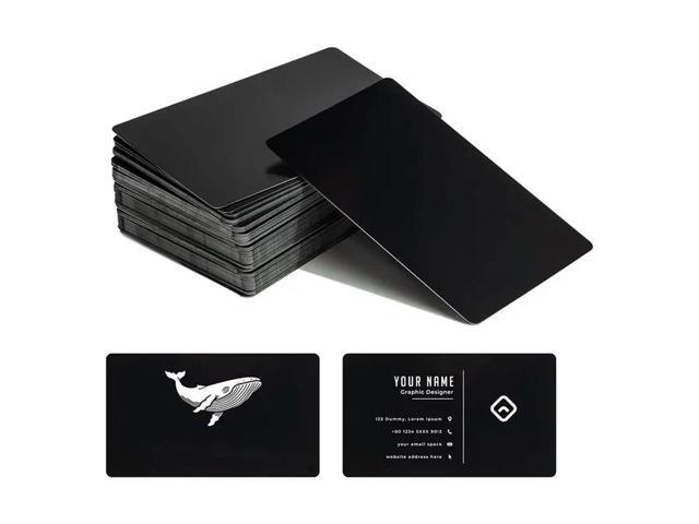 Multipurpose For Laser Engraving Business Card Blanks 50 Pcs Matte Black l Premium 0.42Mm Aluminum DIY Cards