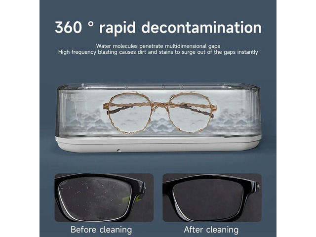 Jewelry Braces Glasses Ultrasonic Cleaning Machine 650ML Capacity Professional Cleaner EU Plug