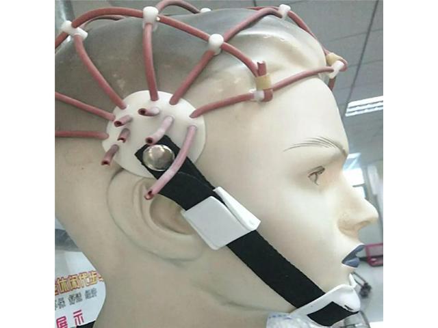 EEG Electrode Hat For Adults Adjustable Cap Designed For Easy Application With Silica Gel Pads Electrode Cable Included