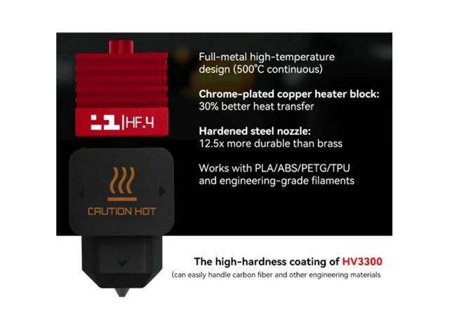 2Pcs High Flow 0.4 High-Speed Hardened Steel Nozzle For H2d Hot End Ultra-Flow Hotend 3D Printer Parts