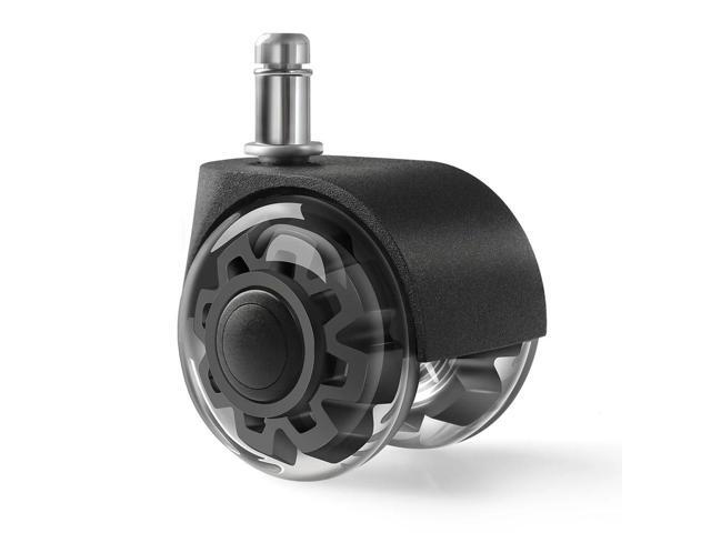 Office Chair Wheels Replacement 5 Pieces 2 Inch Pole Heavy Duty Caster Wheel Set Quick& Quiet Rolling Casters For Office Ch