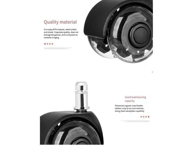 Office Chair Wheels Replacement 5 Pieces 2 Inch Pole Heavy Duty Caster Wheel Set Quick& Quiet Rolling Casters For Office Ch