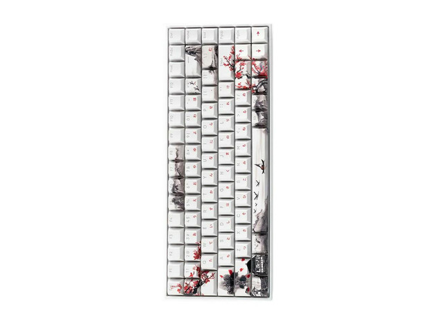 Mechanical Keyboard Custom Keycap Set 127 Keys PBT Japanese Plum-Blossom Dye-Sub MX Switches For Gamer