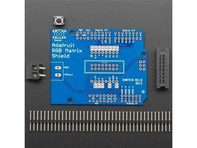 For Compatible Adafruit RGB Matrix Shield For Uno, Mega Featuring LED RGB Matrix Display Panel Support