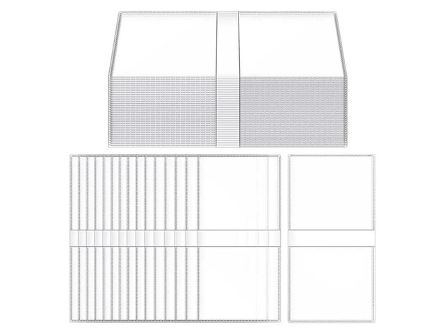 Double Pocket Coin Flips 200Pcs 2.5 X 2.5 Clear Plastic Coin Holder Protectors Individual Sleeve For Collectors