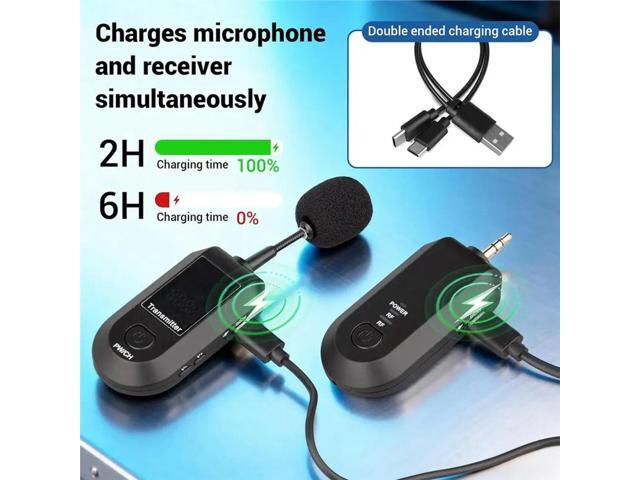 LED Digital Display Lavalier Microphone Headset Kit 2.4G 160Ft Range For Voice Amplifier For PA System