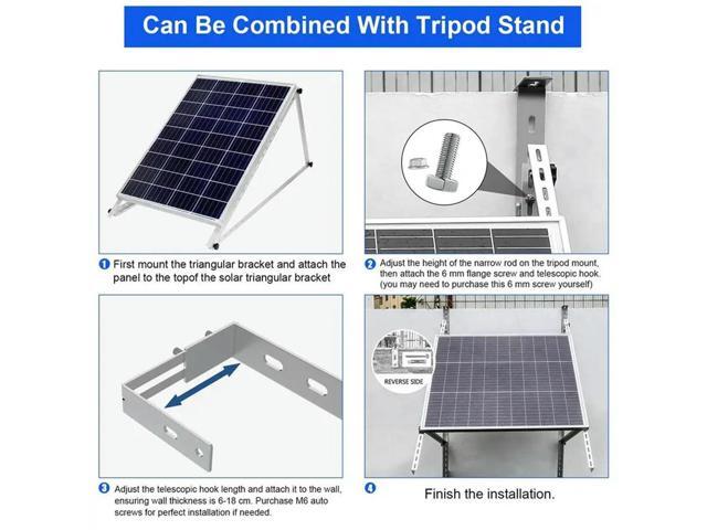 Solar Panel Mounting Bracket Hook Adjustables For Photovoltaic Panels For Balcony PV Systems Installation